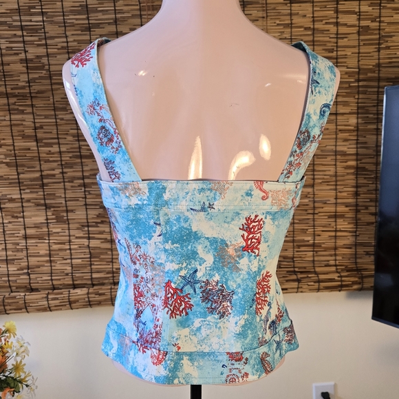 NWOT WHBM Bodice Top Coral Seahorse - Picture 4 of 13